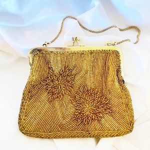 Vintage Handmade Beaded Evening Clutch-Purse